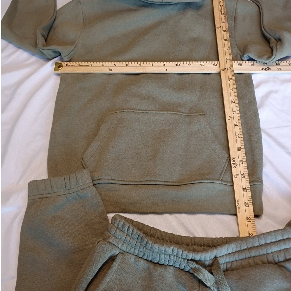 Wonder Nation Hoodie Jogger Set Kids 8 Olive Green Excellent Fleece Tracksuit